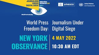 World Press Freedom Day 2022 New York Observance