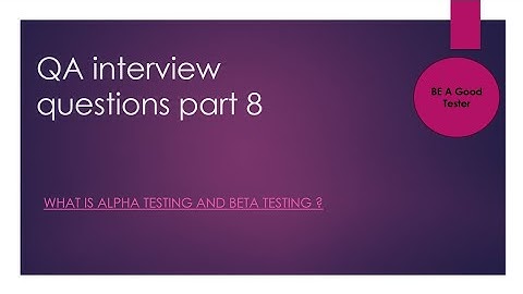 difference between alpha testing and beta testing part 8.   #rdautomationlearning  #qainterview