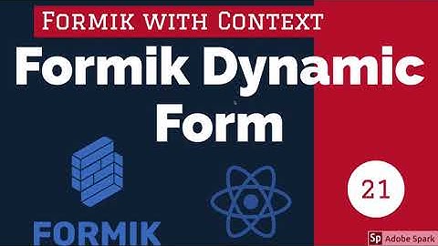 React Formik Dynamic Forms Part 1 #23