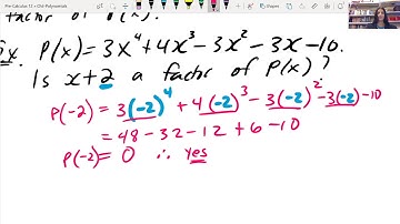 Pre-Calc12 (3.4) Remainder + Factor Theorem