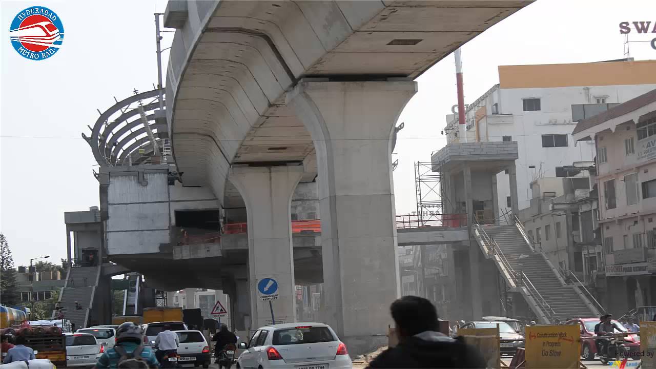 Progress of Habsiguda Metro Rail Station - YouTube