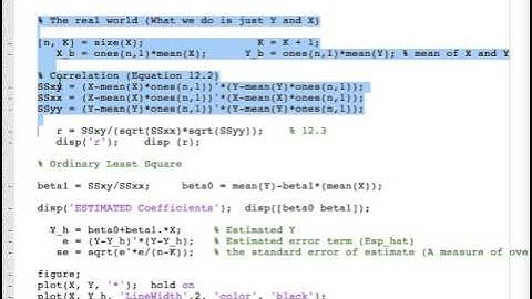 Simple Regression Simulation Basic Idea