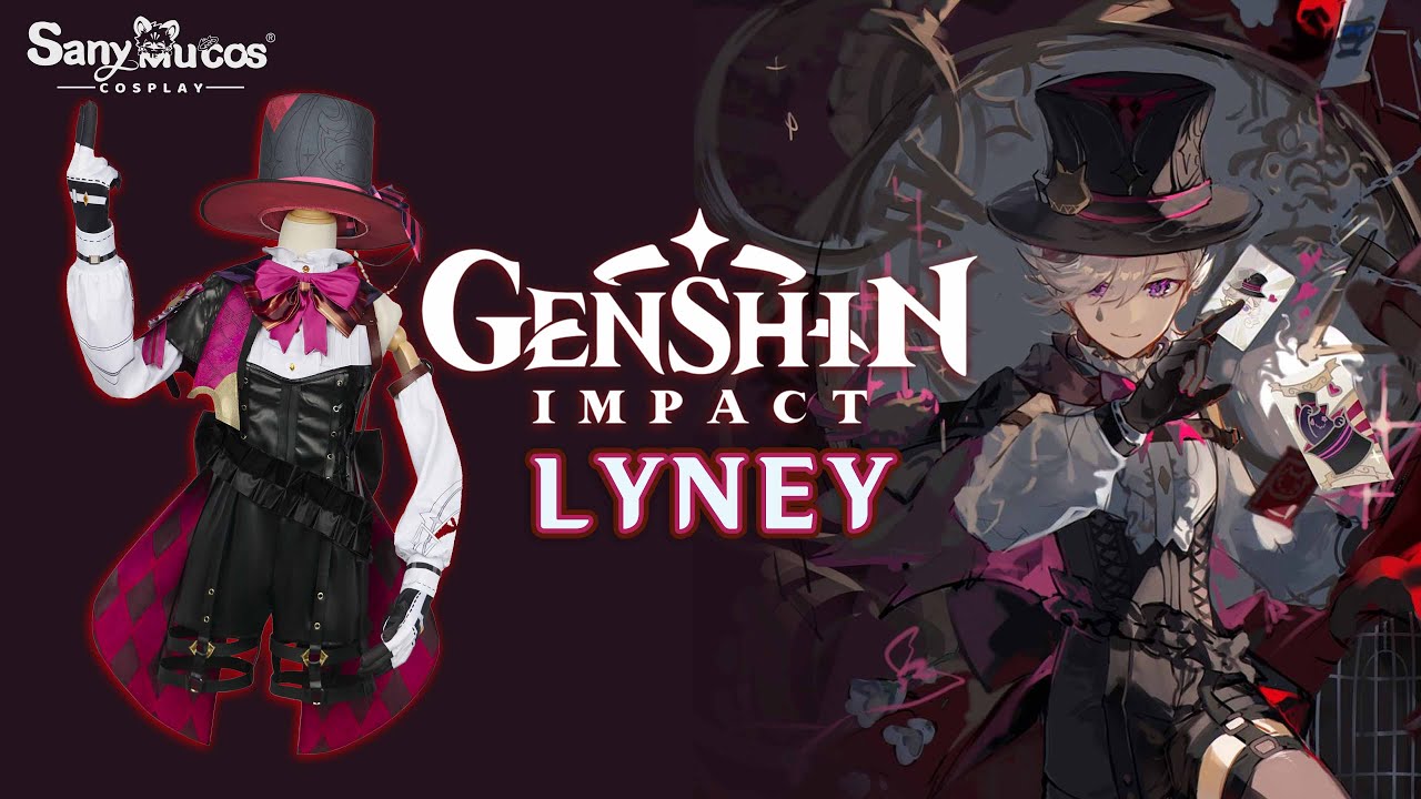 【SanyMuCos】Genshin Impact Lyney Cosplay Costume Plus Size Detail Show