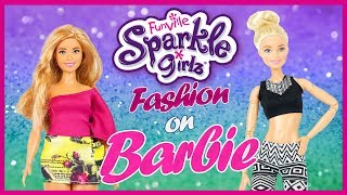 Sparkle Girlz Fashion: Do they fit Barbie? Sparkle Girls Fashion Packs Try On |  Curvy Barbie | Doll