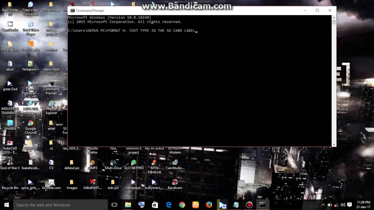 HOW TO FORMAT SD CARD WITH CMD YouTube