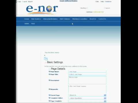 DNN Training - How to Add a Page - E-Nor