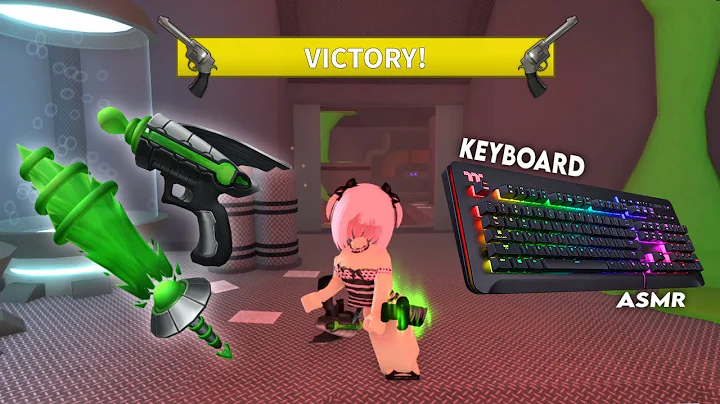 PLAYING MM2 AS AN ALIEN + KEYBOARD ASMR (RAYGUN)👽