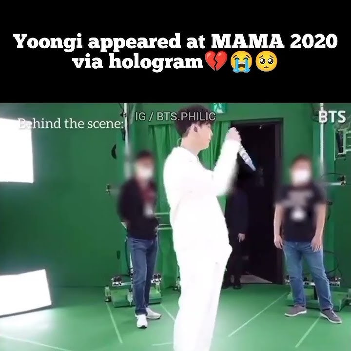 yoongi appeared MAMA 2020 via hologram 🥺#joongi #suga