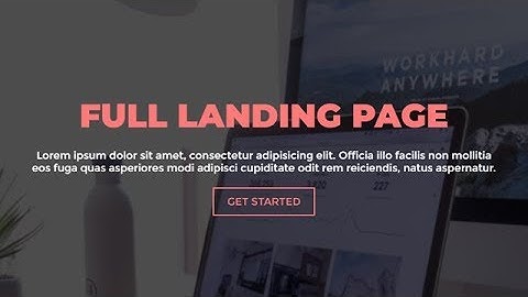 Animated Full Landing Page Using Only HTML & CSS