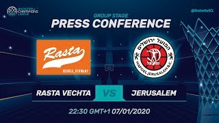 Rasta Vechta v Hapoel Jerusalem - Press Conference - Basketball Champions League 2019