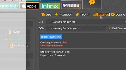 PWNDFU UNLOCKTOOL SOLVED CHECKING FOR DEVICE FAILL DFU MODE NOT FOUND!