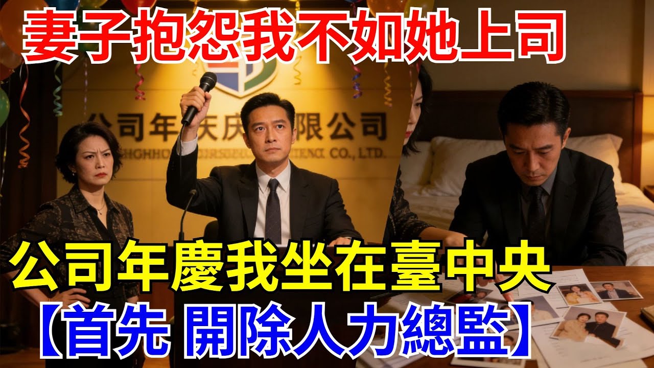 妻子抱怨我不如她上司能幹。公司年慶我坐在台中央，“首先，開除人力總監。”【酒館情事會】#男頻小說#都市#故事#小說#爽文