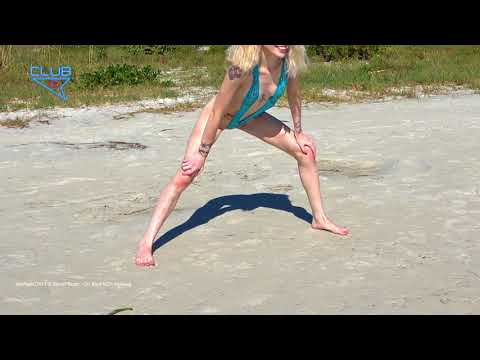 Yoga on the Beach Sling Bikini Model Cherry B   4k