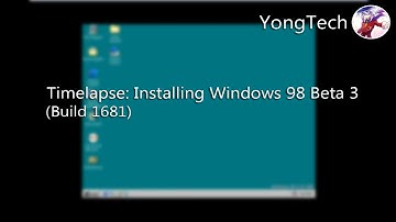 Timelapse: Installing Windows 98 Beta 3 (Build 1681)