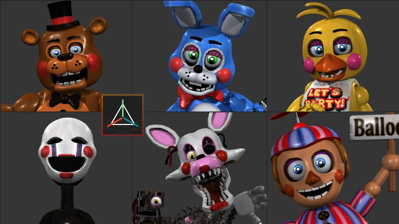 FNaF 1 v2 for PRISMA 3D - Improved and Optimized HW Models - DOWNLOAD (P3D)  