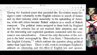 Pt 2: Denizenship of American Colonies v English Citizenship