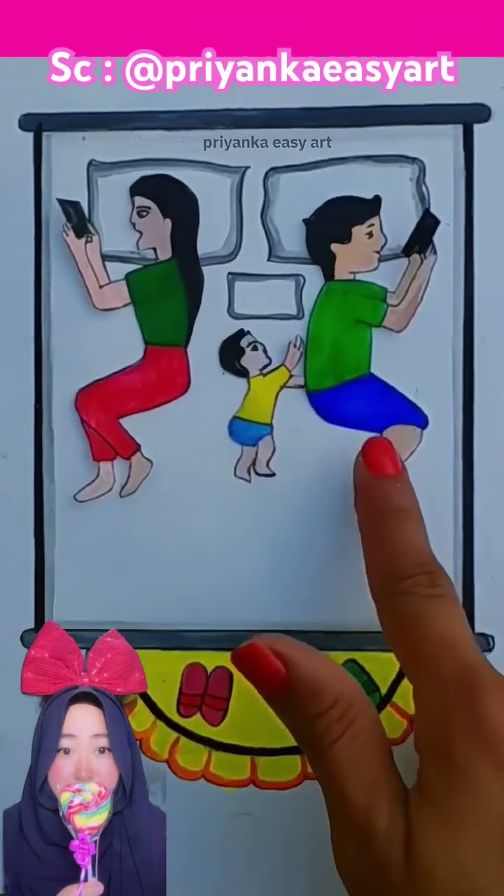 MAMA DAN PAPA SIBUK SAMA HP , ADEK DI DIEMIN ⁉️? @priyankaeasyart #shorts #funny #dubbing