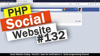 Social Website from scratch - Part 132 - Seen for notifications 2 | OOP PHP with MYSQL Database