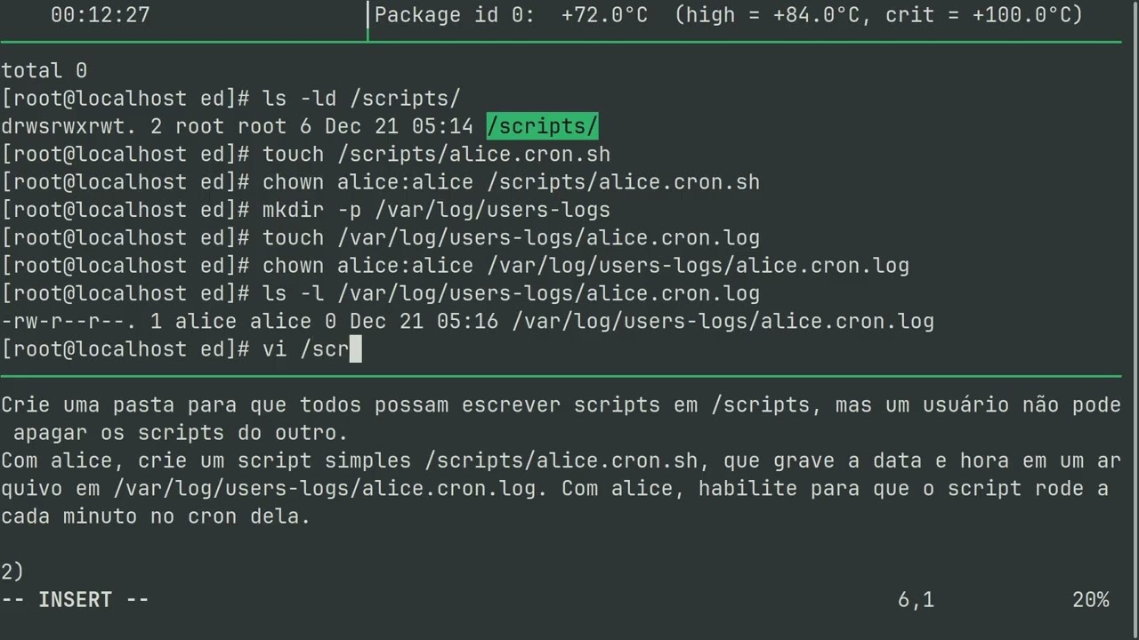 Linux - RHCSA9 - LPIC1 - cron (parte 1)