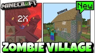 Minecraft - ZOMBIE VILLAGE & DOUBLE BLAZE ( Seed Showcase ) MCPE / Xbox / Switch / Bedrock