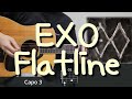 EXO Flatline 기타 코드 커버 타브 악보 L Guitar Cover Acoustic Chord Tutorial