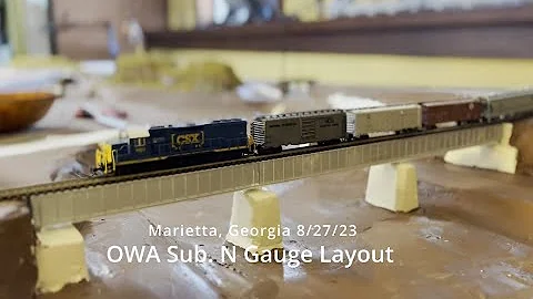 Model Railroad Layout OWA Sub. N Scale Update 8/27/23