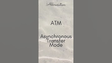 ATM   Asynchronous Transfer Mode