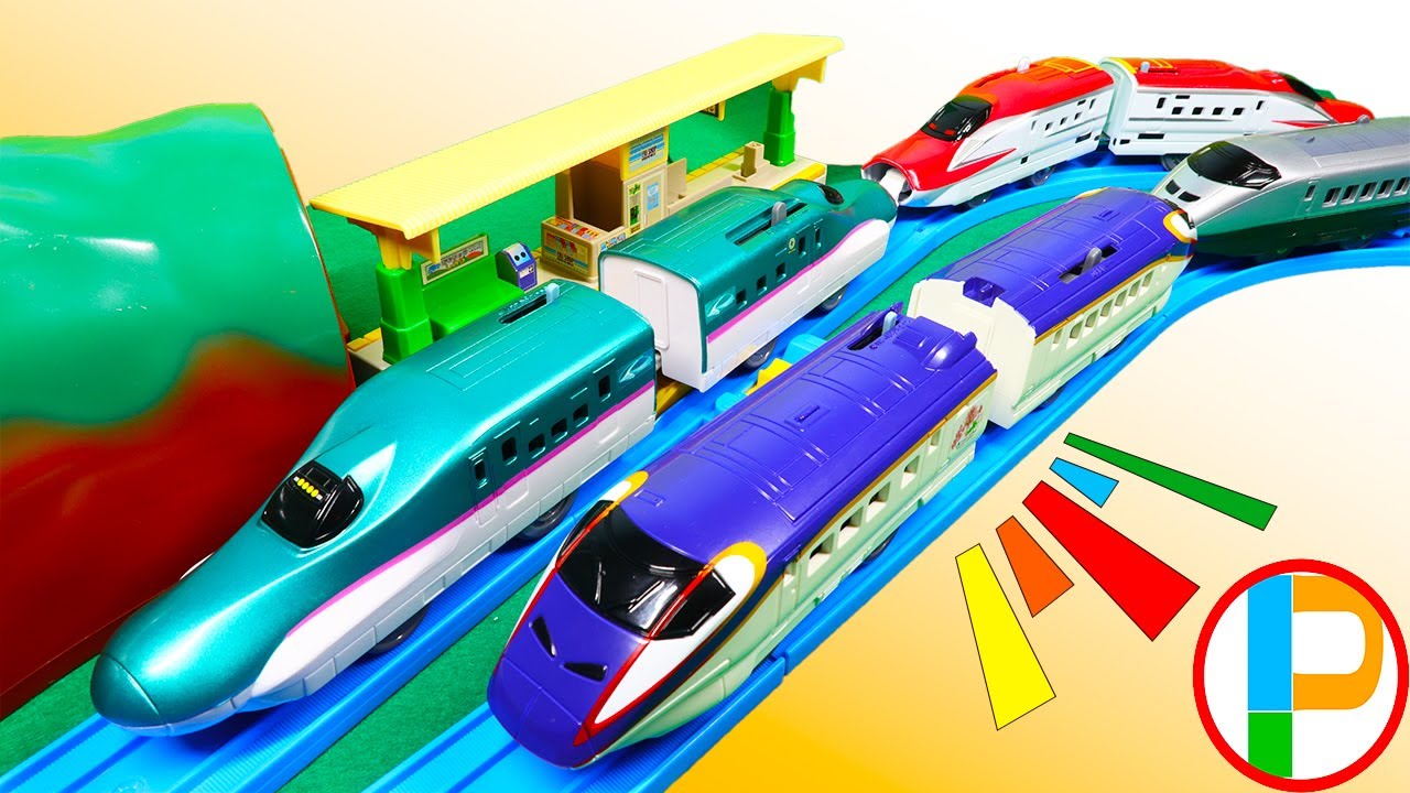 プラレール 新幹線 E6系こまち E5系はやぶさの連結仕様の中間車両を探しにいくよ！！ OmotyanoPrussian