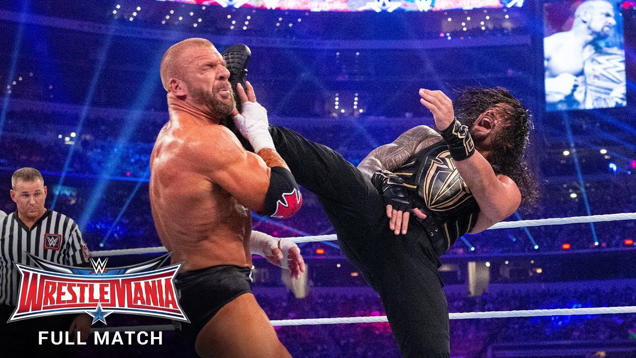 FULL MATCH   Triple H vs Roman Reigns  WWE World Heavyweight Title Match WrestleMania 32