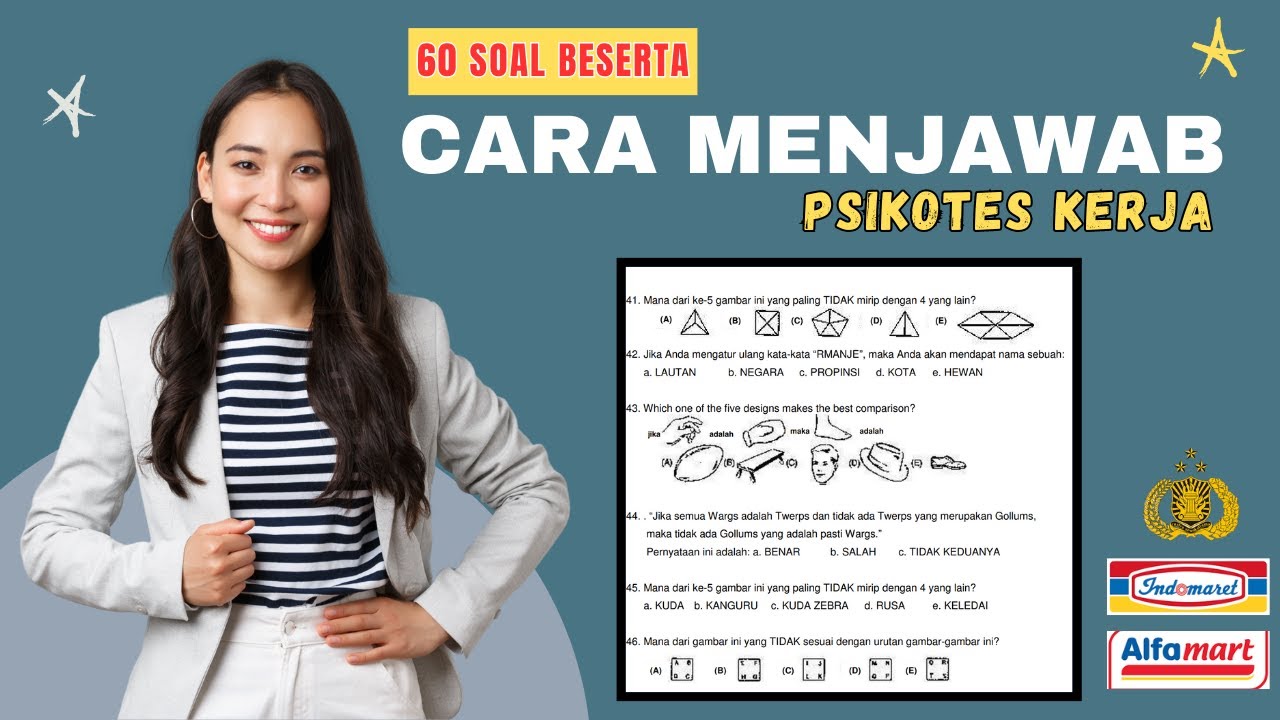Dokumen ASLI !! 60 Soal Psikotes Kerja dan Jawaban -  Penjelasan Cara Menjawab Tes Psikotes