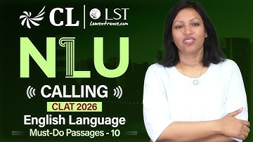 CLAT 2026 English | Must-Do Passages – 10 | Practice + Tricks for Reading Comprehension