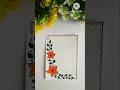 border design/easy border design/colorful flower border design/5 easy border#shorts#borderdesign