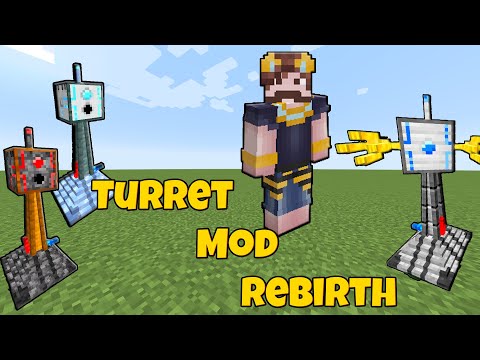 Обзор на мод Turret Mod Rebirth Майнкрафт 1.12.2