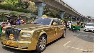 TAXI Rolls-Royce GOLD PHANTOM in INDIA | PUBLIC REACTIONS