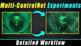 stable diffusion multi controlnet experiments detailed workflow | noise offset lora | controlnet