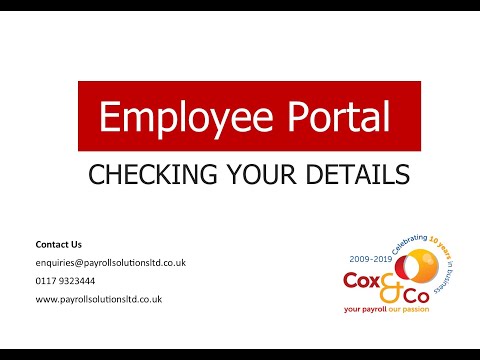 Employee Portal   Checking your details