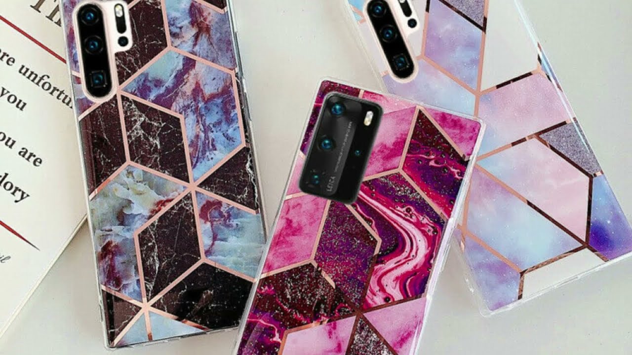 Fashion Case for Huawei Mate 20 Lite P20 P30 P40 📌 Marble IMD Silicone Soft Cover