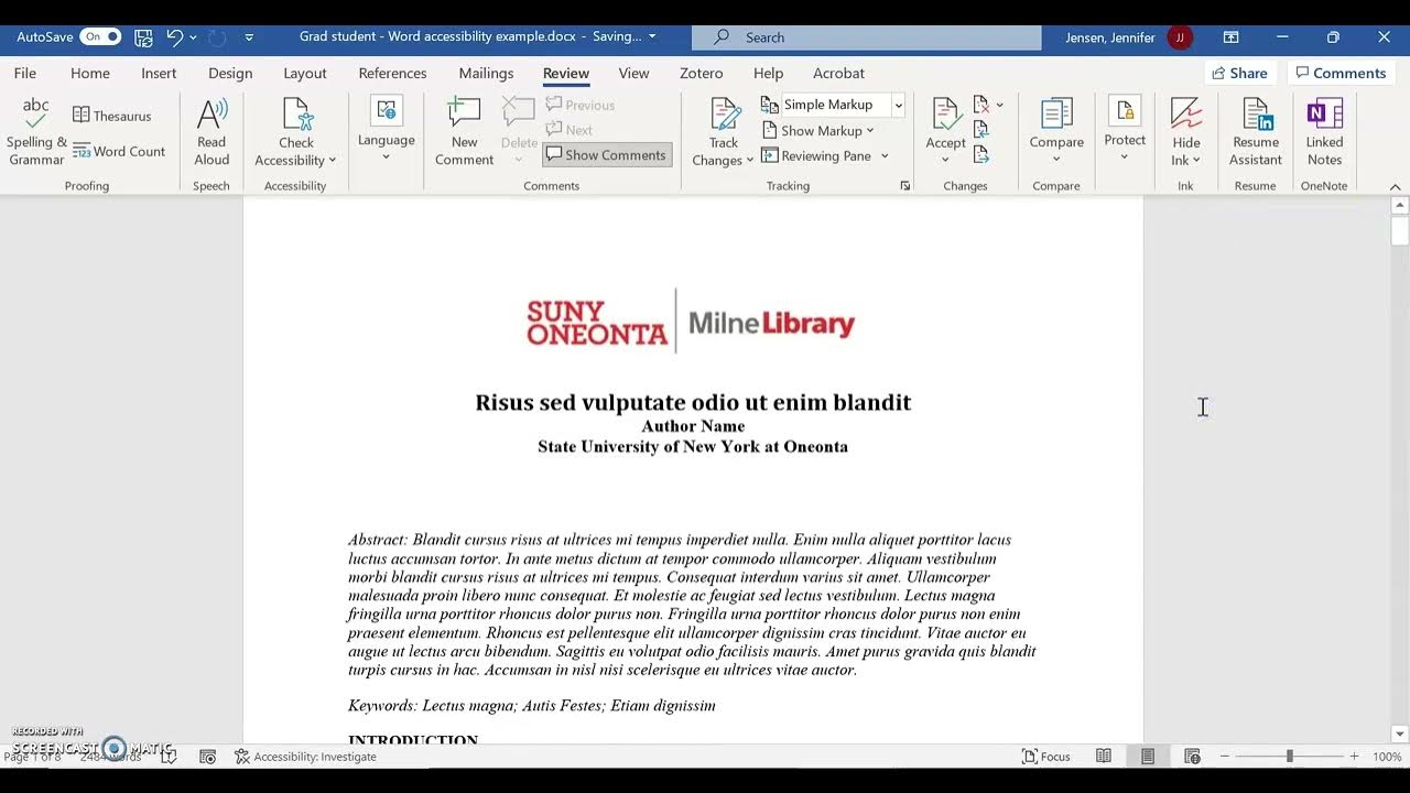 How to add alt text to an ms word document youtube