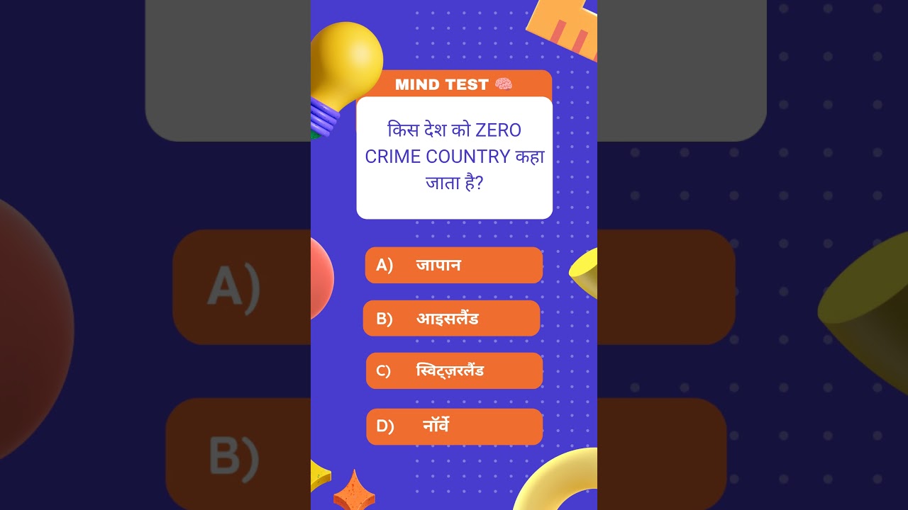 IAS GKदुनिया का Zero Crime Country! 😱🌍