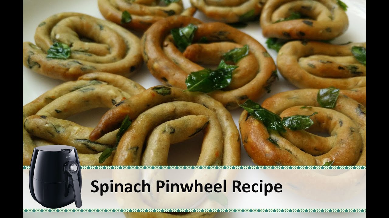 How To Make Spinach Pinwheels | Healthy Tea Time Snack Recipe | Air Fryer Recipes by Healthy Kadai