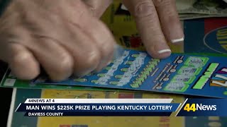 Daviess County man wins $225K prize playing Kentucky Lottery
