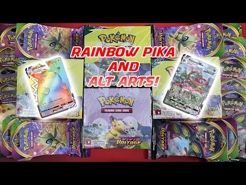 Alt Art and Rainbow Pika Hunt! Evolving Skies, Vivid Voltage, Shining Fates!