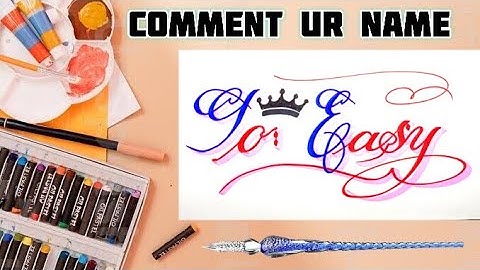 Go Easy Name Signature Calligraphy Status | How to Draw, Cursive Calligraphy with Cut Marker