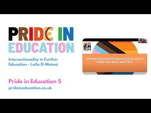 Intersectionality in Further Education | Laila El-Metoui | Pride In Education 5