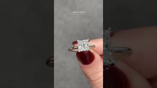 Princess Solitaire engagement ring  #engagementring