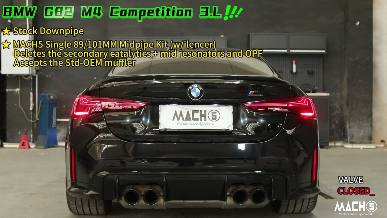 BMW G82 M4 X MACH5 GT4 Style Midpipe kit 