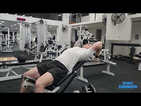 EZ Bar Incline Tricep Pullover