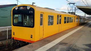 三岐鉄道270系北勢線普通阿下喜行き穴太駅出発  Sangi Railway Series 270 Hokusei Line Local for Ageki departing Anoh Sta