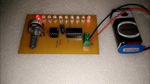 Testing rangkaian led berjalan ne555 cd4017