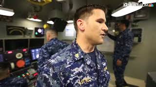 USS Kentucky submarine crew demonstrates emergency blow